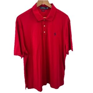 Polo Ralph Lauren Classic Fit Mens Red Polo Shirt Short Sleeve Sz XL